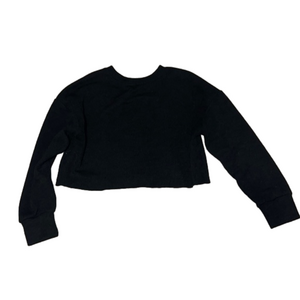 Size small cropped ribbed black sweater